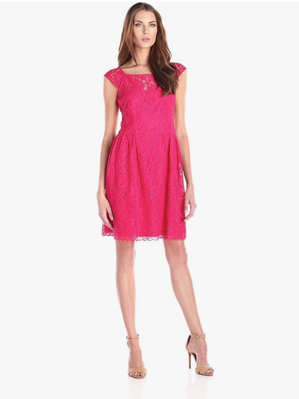 NWT Jessica Simpson Hot Pink Lace Mini Dress
